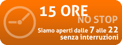 siamo aperti dalle 7 alle 22